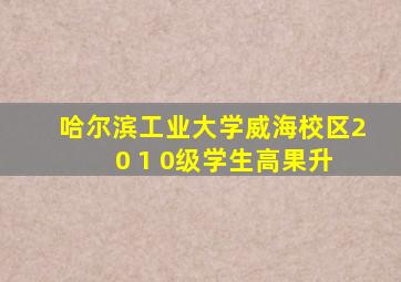 哈尔滨工业大学威海校区2 0 1 0级学生高果升